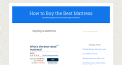 Desktop Screenshot of howtobuythebestmattress.com